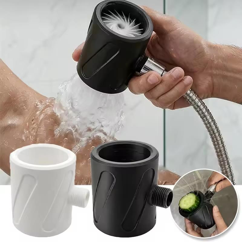 High Pressure Shower Head Handheld - 男性用シャワーノズル 強力洗浄マッサージスプレー 多機能2in1 犬猫足洗いツール 高圧シャワーヘッド