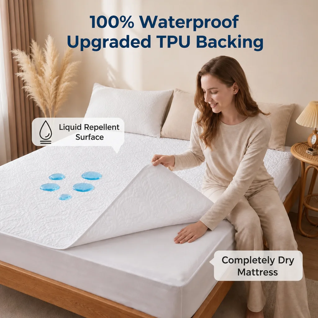 1枚入り、多色展開の四隅付き伸縮性防水マットレスプロテクター - Waterproof Mattress Protector Breathable のレビューと価格